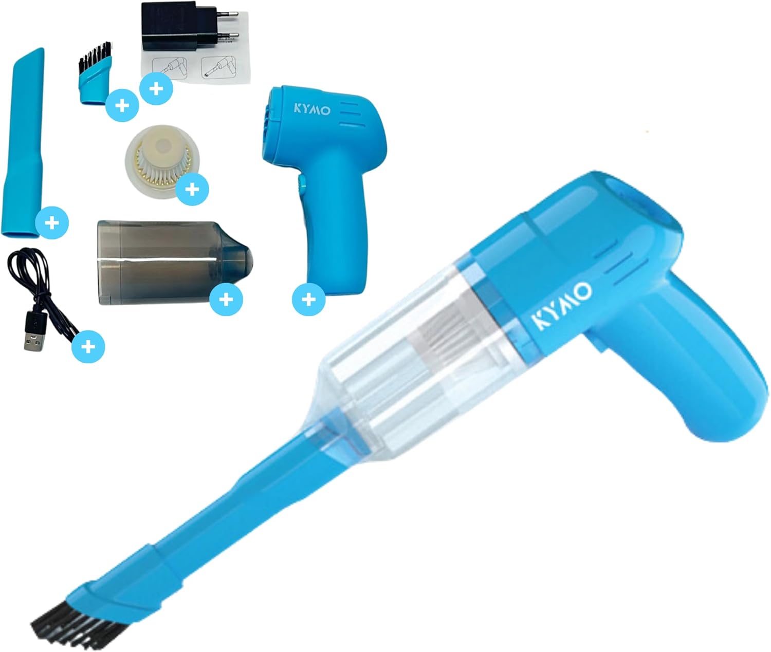 Kymo Kruimeldief - Krachtige Handstofzuiger draadloos - Kruimelzuiger - Thuis, dierenhaar, auto - Kleine stofzuiger