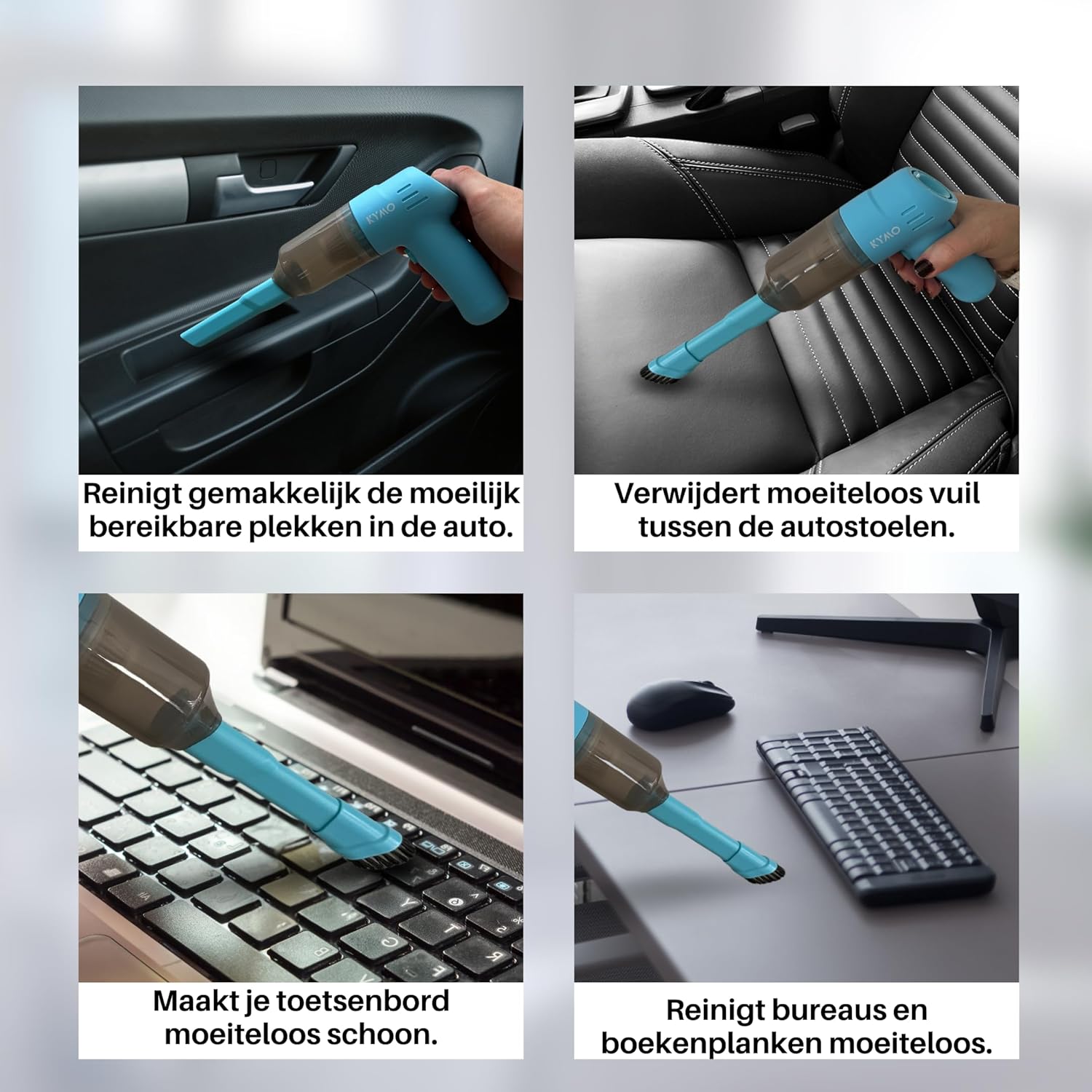 Kymo Kruimeldief - Krachtige Handstofzuiger draadloos - Kruimelzuiger - Thuis, dierenhaar, auto - Kleine stofzuiger