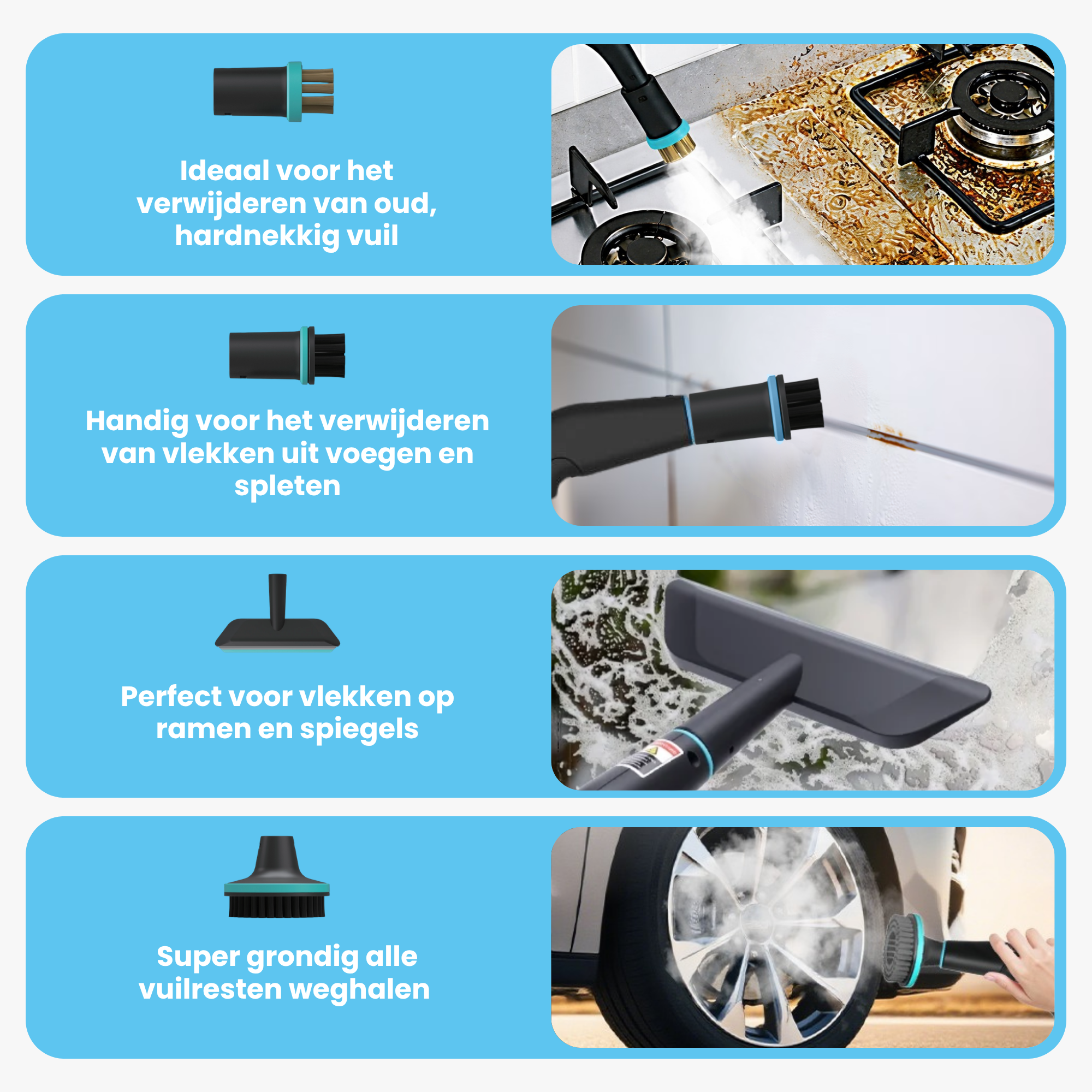 Accessoire setje stoomreiniger pro