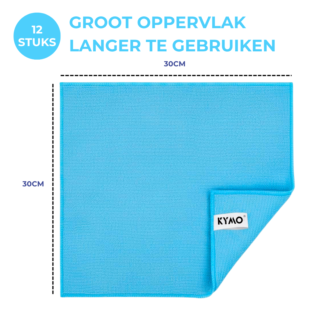 Kymo 12 microvezel schoonmaakdoekjes