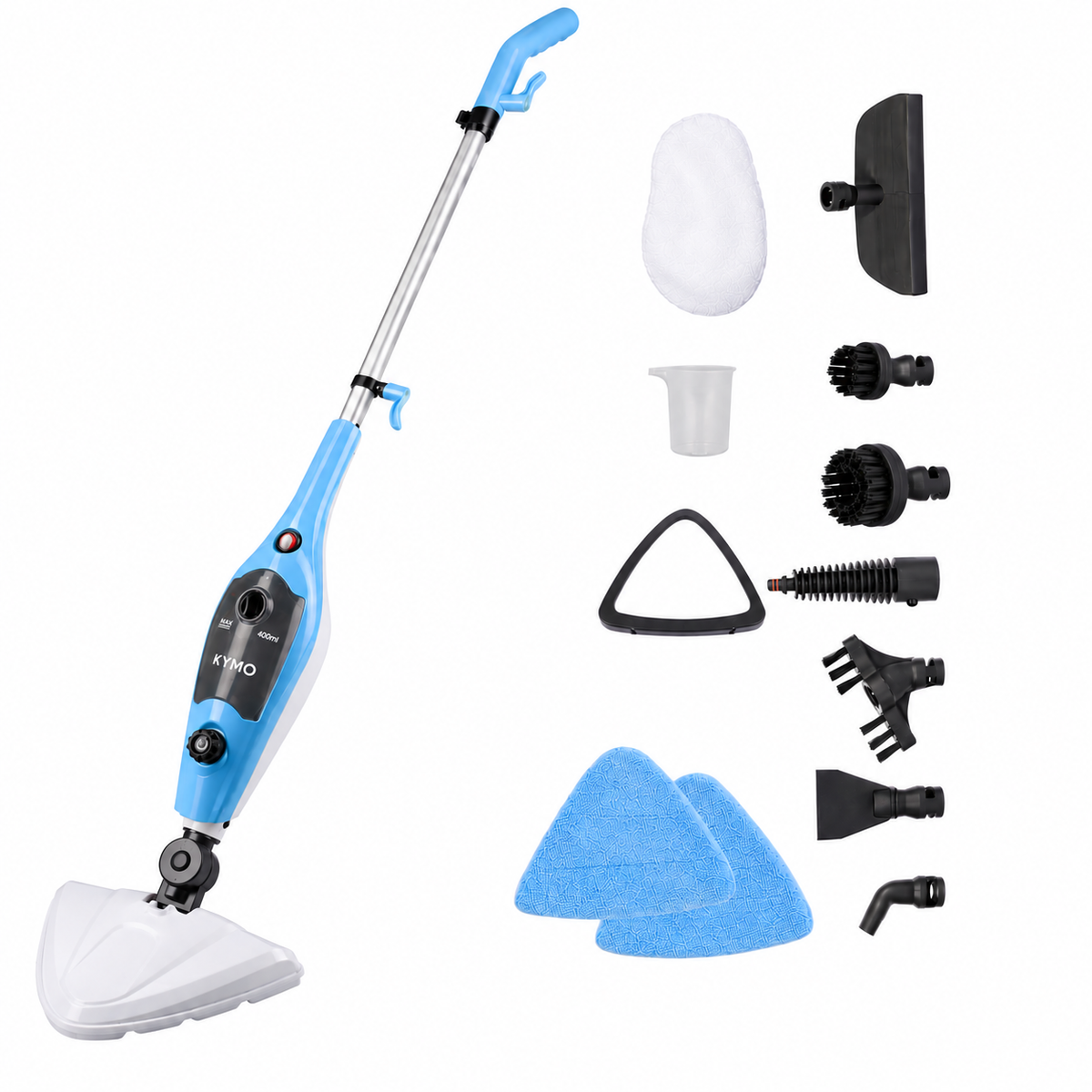 Kymo 9 in 1 Stoommop en Handstoomreiniger
