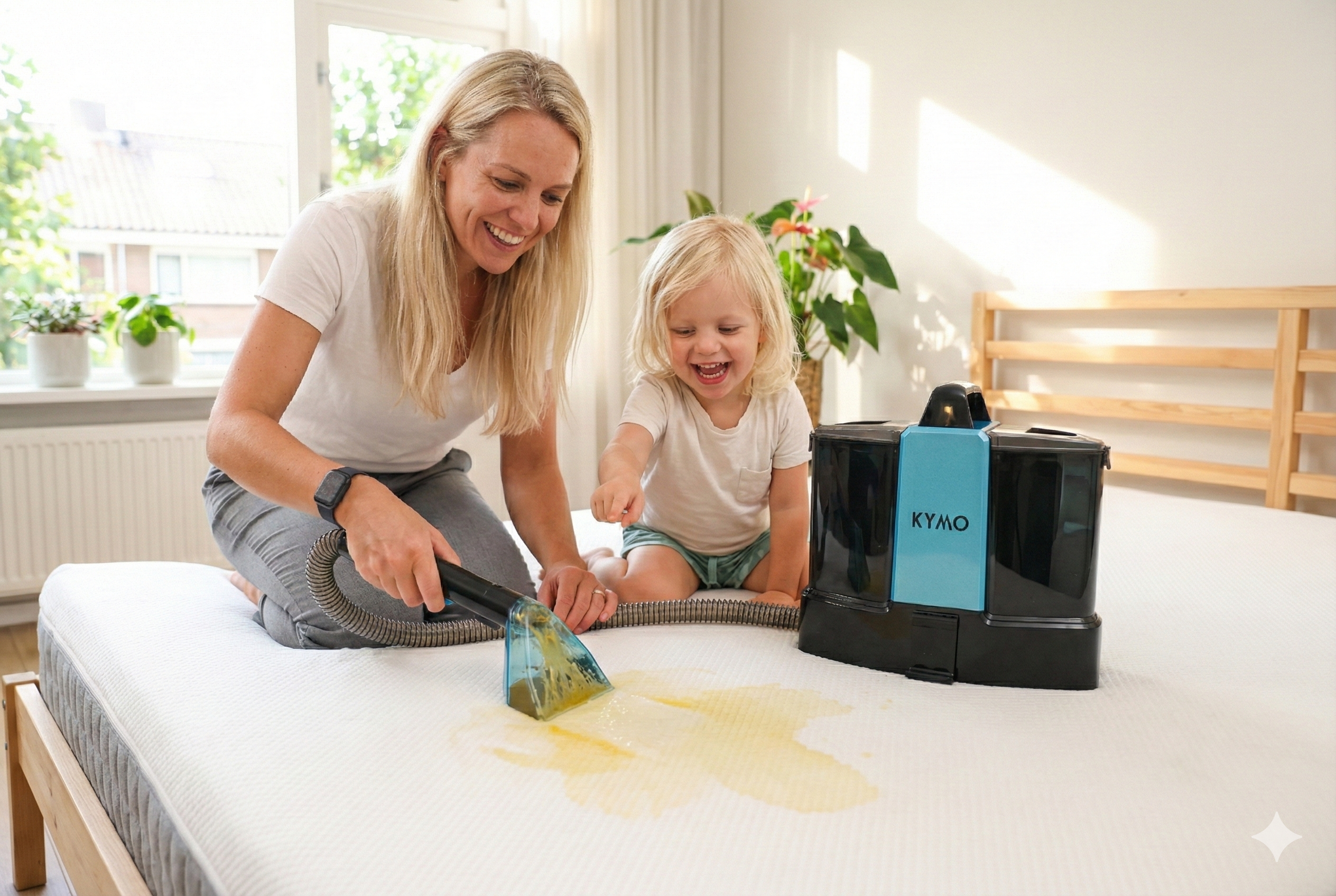 Kindje plast of zweet in bed? Zo verwijder je vlekken en geuren snel met de Vlekkenreiniger Ultra