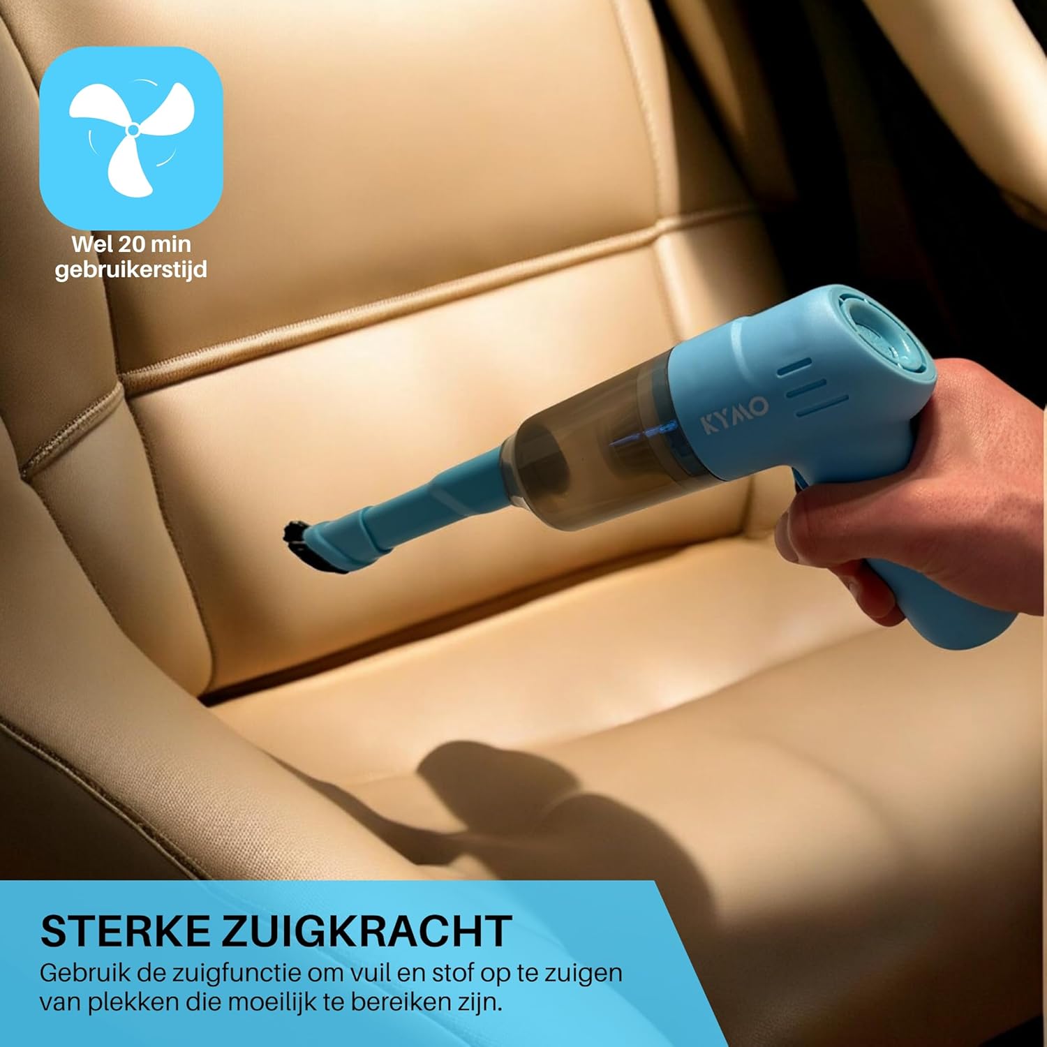 Kymo Kruimeldief - Krachtige Handstofzuiger draadloos - Kruimelzuiger - Thuis, dierenhaar, auto - Kleine stofzuiger