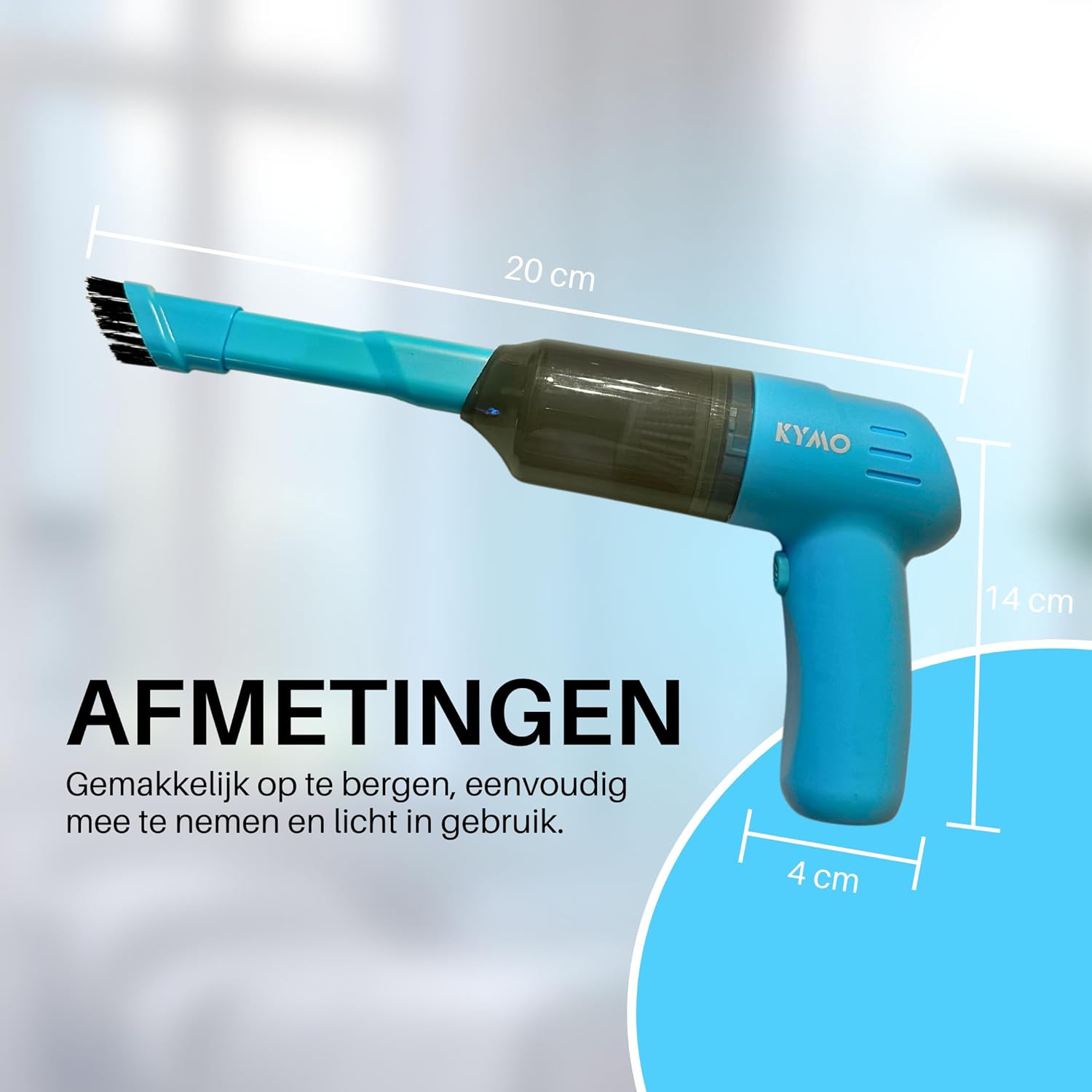 Kymo Kruimeldief - Krachtige Handstofzuiger draadloos - Kruimelzuiger - Thuis, dierenhaar, auto - Kleine stofzuiger