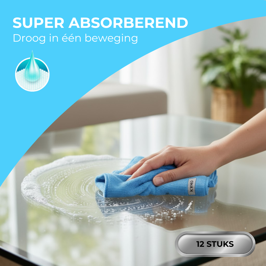 Kymo 12 microvezel schoonmaakdoekjes